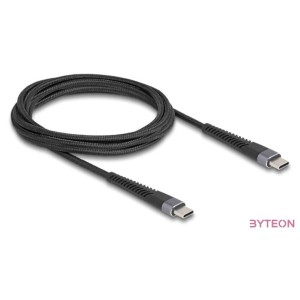 Delock USB 2.0 kábel USB Type-C apa - apa meghosszabbított hajlítás védelemmel 60 W 2 m