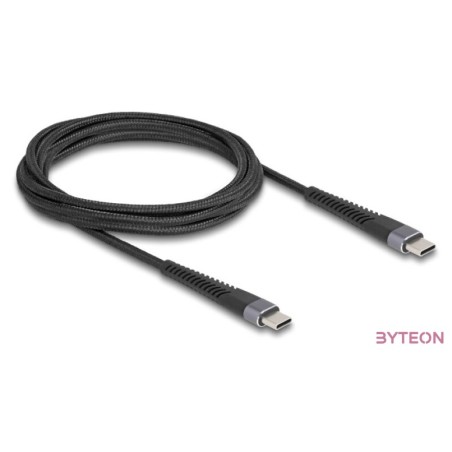 Delock USB 2.0 kábel USB Type-C apa - apa meghosszabbított hajlítás védelemmel 60 W 2 m