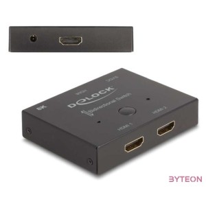 Delock HDMI 2 - 1 kapcsoló kétirányú 8K 60 Hz