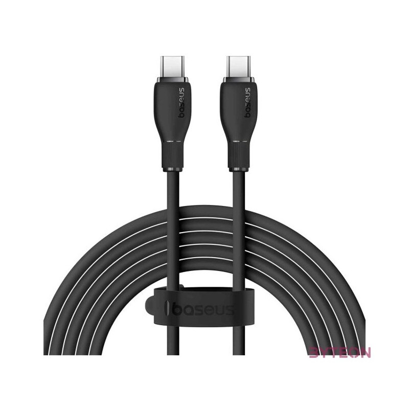 Baseus Pudding USB Type-C, 100W gyorstöltő adatkábel, 1.2m, fekete