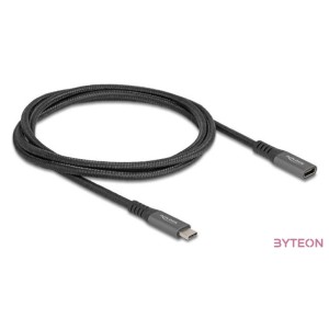 Delock USB 10 Gbps bővítő kábel USB Type-C apa - anya PD 3.0 100 W 1 m szürke fém