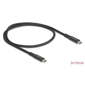 Delock USB 20 Gbps kábel USB Type-C apa - apa PD 3.0 100 W E-Marker 0,5 m fekete fém