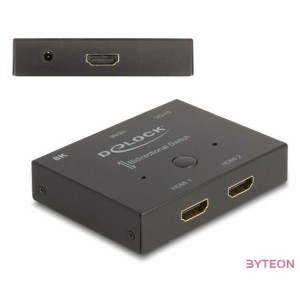 Delock HDMI 2 - 1 kapcsoló kétirányú 8K 60 Hz