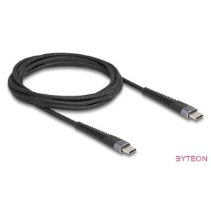 Delock USB 2.0 kábel USB Type-C apa - apa meghosszabbított hajlítás védelemmel 60 W 2 m