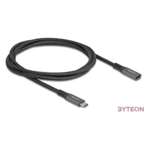 Delock USB 10 Gbps bővítő kábel USB Type-C apa - anya PD 3.0 100 W 1 m szürke fém