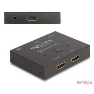 Delock HDMI 2 - 1 kapcsoló kétirányú 8K 60 Hz