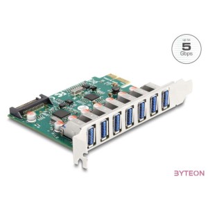 Delock PCI Express x1 Kártya -7 x külső USB 5 Gbps A-típusú anya