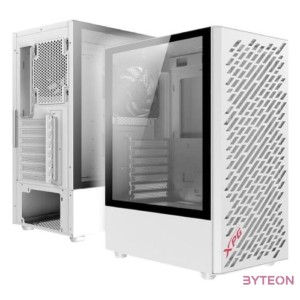 ADATA XPG Ház Midi ATX Valor AIR, 4x120mm ventilátor, Tápegység nélkül, üvegfalú, fehér