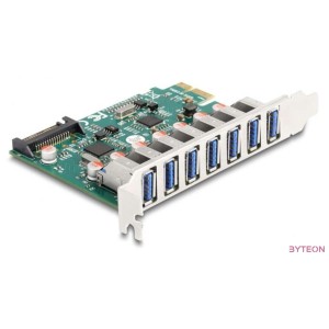 Delock PCI Express x1 Kártya -7 x külső USB 5 Gbps A-típusú anya