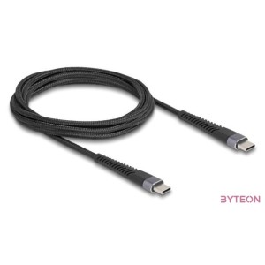 Delock USB 2.0 kábel USB Type-C apa - apa meghosszabbított hajlítás védelemmel 60 W 2 m