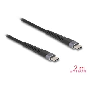 Delock USB 2.0 kábel USB Type-C apa - apa meghosszabbított hajlítás védelemmel 60 W 2 m