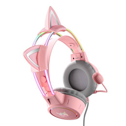 Gaming headphones ONIKUMA X15Pro Pink Cat's Ears