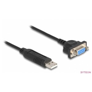 Delock USB 2.0 soros RS-232 adapterhez kompakt soros konnektor házzal 50 cm FTDI
