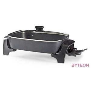 NEDIS FCSP110EBK40 elektromos serpenyő, 40 cm családi kivitel, állítható hőmérséklet, cool touch, mosogatógépben mosható