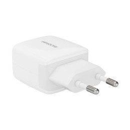 Wall Charger 25W PD Ricomm RC252 EU, 1xUSB-A, 1xUSB-C + 2.1m USB-C Cable