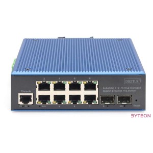 INDUST 82PORT E POE SWITCH L2MANAG 8XGE RJ452 SFP PORT POE