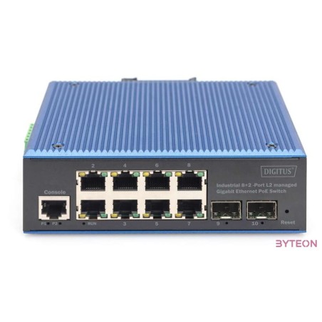 INDUST 82PORT E POE SWITCH L2MANAG 8XGE RJ452 SFP PORT POE