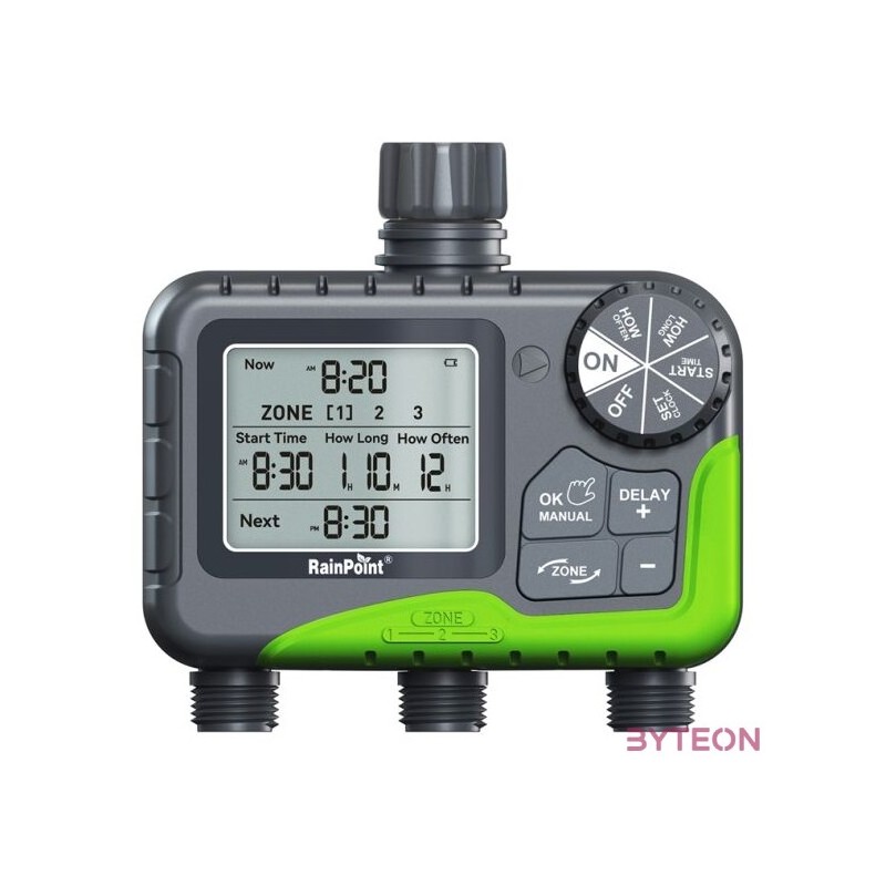 3 zónás tömlő időzítő RainPoint ITV305