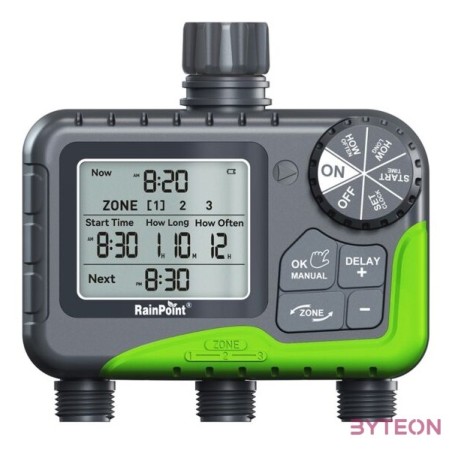 3 zónás tömlő időzítő RainPoint ITV305