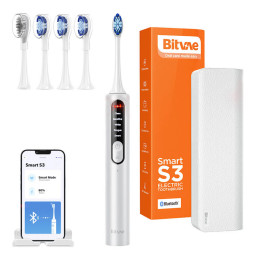 Sonic toothbrush with app, tips set and travel etui S2 (white)