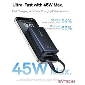 Powerbank Baseus PicoGo Digitális kijelző 10000mAh 45W (czarny)