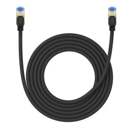 Braided network cable cat.7 Baseus Ethernet RJ45, 10Gbps, 3m (black)