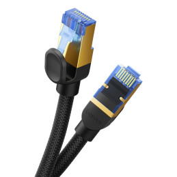 Braided network cable cat.7 Baseus Ethernet RJ45, 10Gbps, 3m (black)