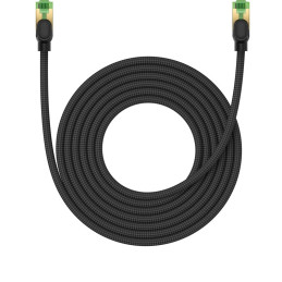 Braided network cable cat.8 Baseus Ethernet RJ45, 40Gbps, 5m (black)