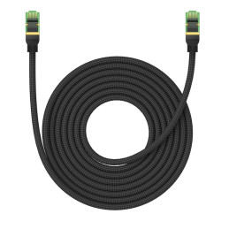 Braided network cable cat.8 Baseus Ethernet RJ45, 40Gbps, 8m (black)