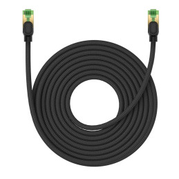 Braided network cable cat.8 Baseus Ethernet RJ45, 40Gbps, 10m (black)