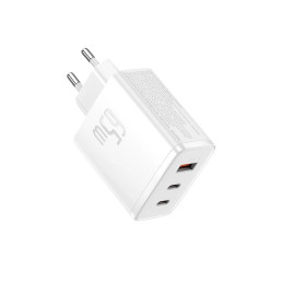 Wall charger Baseus OS-Cube Pro 2xUSB-C + USB, 65W (white)