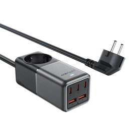 Desktop power strip Acefast Z2, GaN, 3xUSB-C, 2xUSB-A, 75W (black)