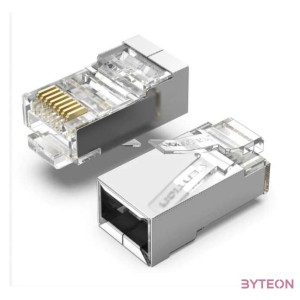 CSATLAKOZÓ UTP (Cat.6A ,RJ45,átlátszó) 10db, Vention