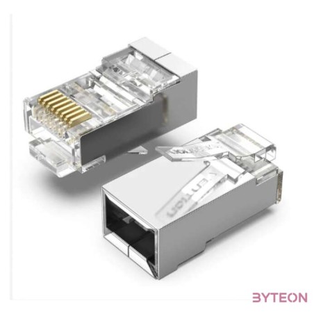 CSATLAKOZÓ UTP (Cat.6A ,RJ45,átlátszó) 10db, Vention