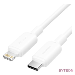 KÁBEL USB-C 2.0 - Lightning, (3A, fehér) 1m, Vention