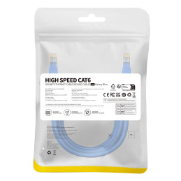 Round Cable Baseus Ethernet RJ45, Cat.6, 3m (blue)