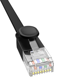 Flat Cable Baseus Ethernet RJ45, Cat.6, 12m (black)