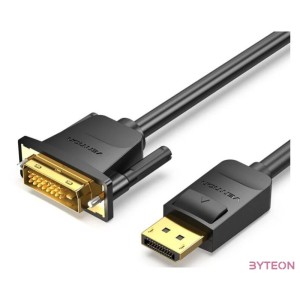 KÁBEL DP - DVI, 1m, (fekete), Vention