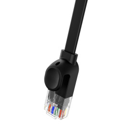 Flat Cable Baseus Ethernet RJ45, Cat.6, 12m (black)