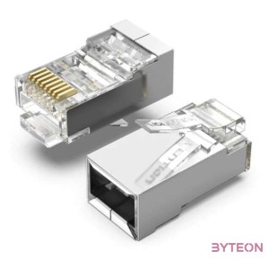 CSATLAKOZÓ UTP (Cat.6A ,RJ45,átlátszó) 10db, Vention