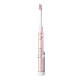 Sonic toothbrushes with tips set and 2 toothbrush holders Bitvae D2+D2 (pink and black)