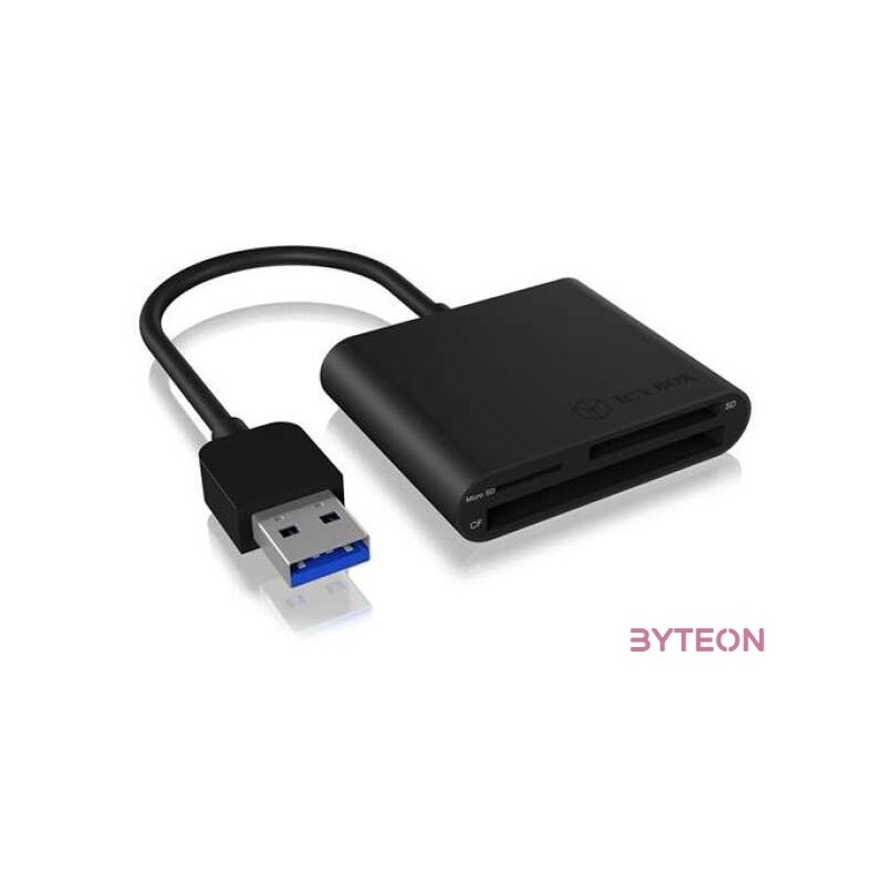 IcyBox External card reader USB 3.0, CF, SD, microSD