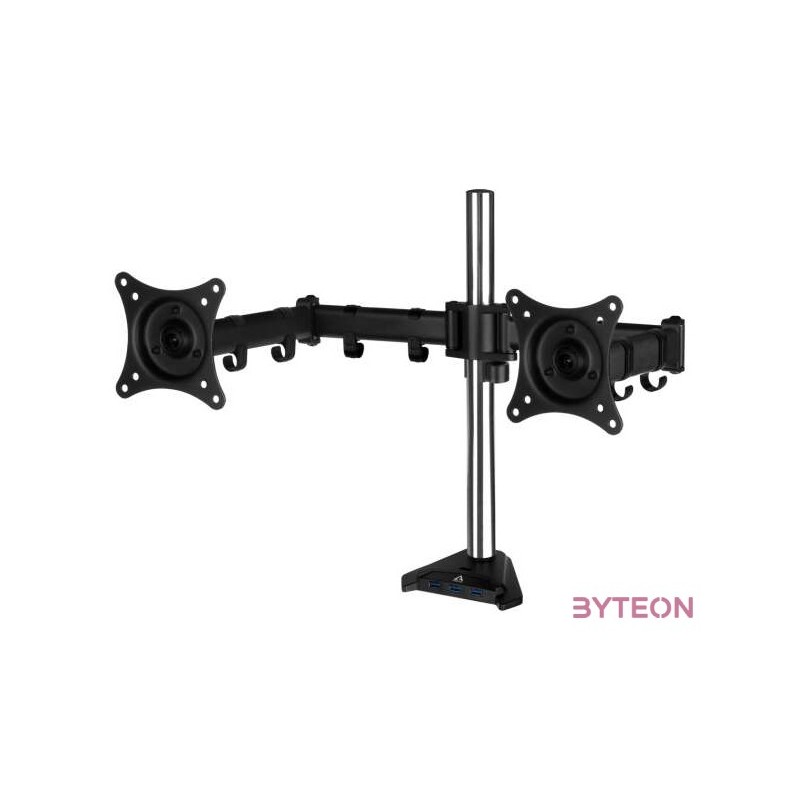 Arctic Z2 Pro (Gen3) monitorállvány + USB3.0 HUB - Fekete