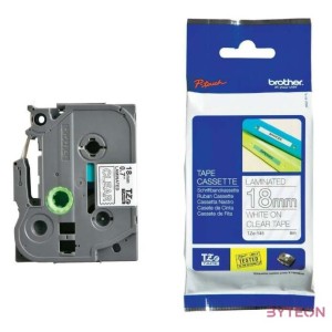 Brother TZE-145 (18mm, 8m) laminált szalag - Átlátszó