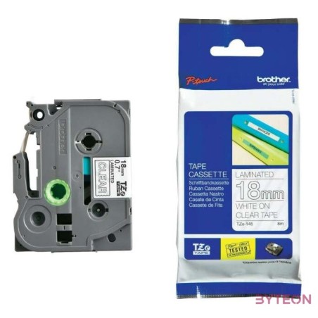 Brother TZE-145 (18mm, 8m) laminált szalag - Átlátszó