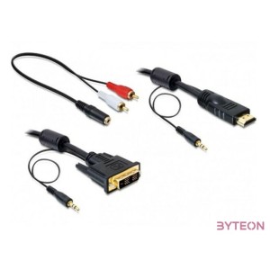 DeLock DVI-D - HDMI + Sound male-male 2m