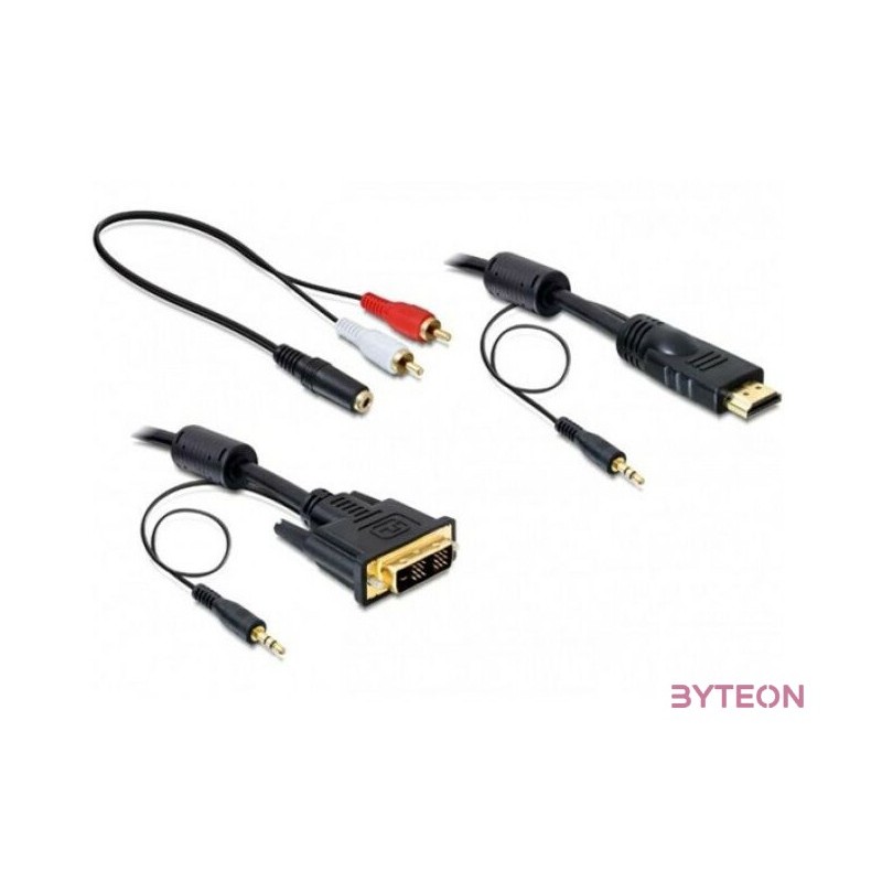 DeLock DVI-D - HDMI + Sound male-male 2m