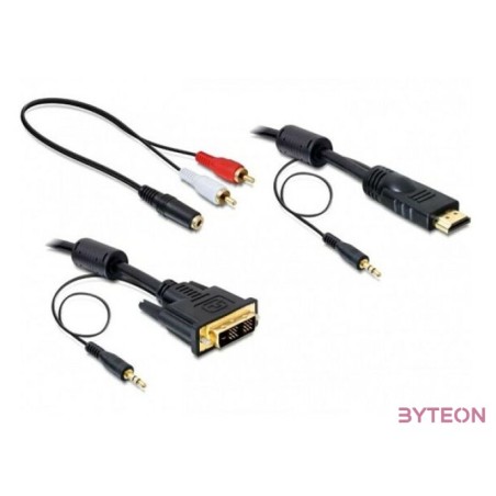 DeLock DVI-D - HDMI + Sound male-male 2m