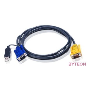 Aten USB A VGA KVM kábel 3m