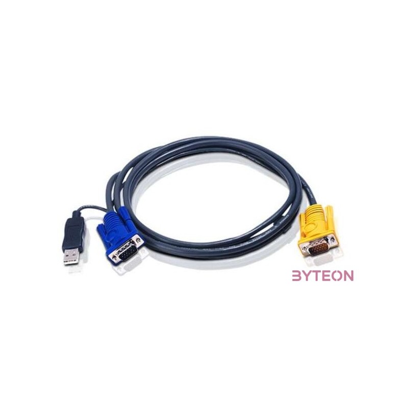Aten USB A VGA KVM kábel 3m